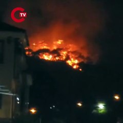 Manisa'daki yangın yerleşim yerlerine yaklaşmak üzere