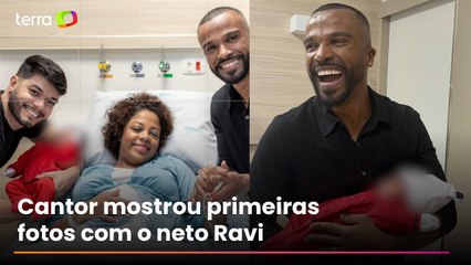 Nasce o primeiro neto de Alexandre Pires e cantor comemora: 'No colinho do vovô'