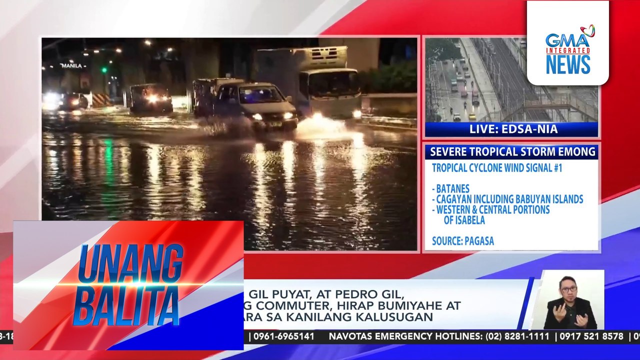 Baha sa Taft Ave., Gil Puyat, at Pedro Gil, gutter-deep; ilang commuter, hirap bumiyahe at nangangamba para sa kanilang kalusugan | Unang Balita