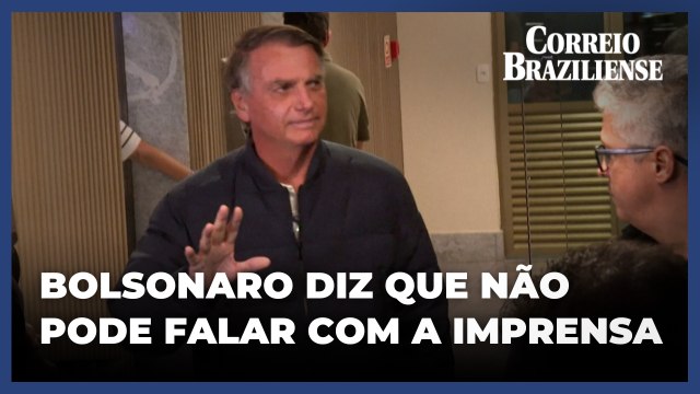 Bolsonaro deixa sede do PL e diz que não pode falar com a imprensa