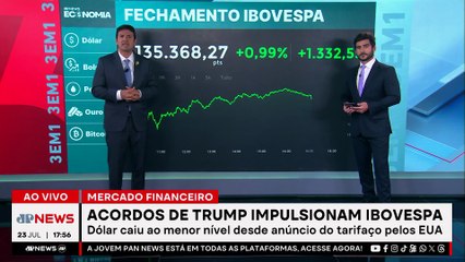 Ibovespa sobe e dólar cai com acordos de Trump | FECHAMENTO TOURO DE OURO