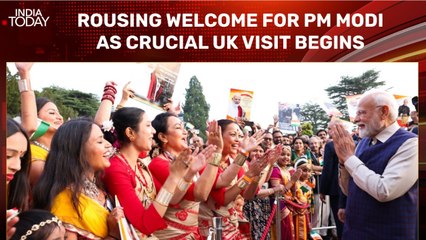 Watch: Grand welcome for PM Modi as he arrives in UK for crucial trade deal
