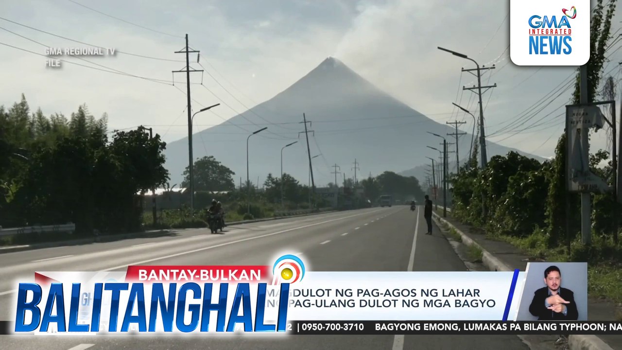 PHIVOLCS - Posibleng magdulot ng pag-agos ng lahar mula sa Mt. Mayon ang pag-ulang dulot ng mga bagyo at habagat | Balitanghali