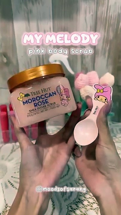 My Melody Body scrub?? 🎀 #sanrio #kbeauty #showerroutine #bodyscrub #pink #wonyoungism #shorts