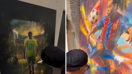 Ronaldinho diventa una mostra! Dal Brasile al Barcellona, guarda le opere