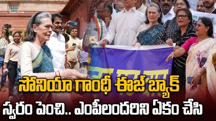 Sonia Gandhi  - పార్లమెంట్ ఎంట్రీ వద్ద సోనియా గాంధీ ధర్నా. మేడం సీరియస్ | Oneindia Telugu
