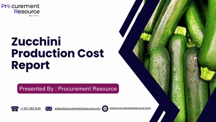 Zucchini Production Cost