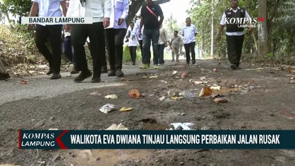 Walikota Eva Dwiana Tinjau Langsung Perbaikan Jalan Rusak