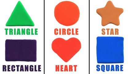 Learn Shapes Names with Play Doh Colors for Kids + More Educational Videos