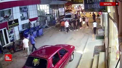 Isparta'da alacak verecek kavgası meydana geldi