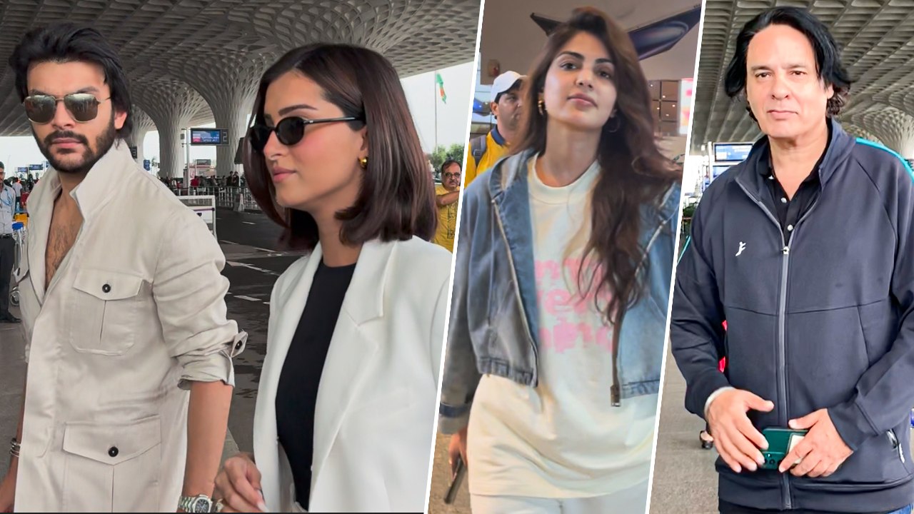 Mumbai Airport: Latest Love Birds Veer-Tara, Aashiqui Boy Rahul Roy & Rhea Chakraborty Get Clicked