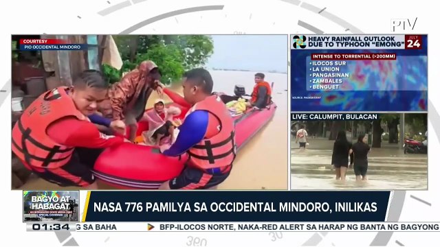 Nasa 776 pamilya sa Occidental Mindoro, inilikas; Pinakamataas na lebel ng baha, naitala sa bayan ng Mamburao | ulat ni: Dianne Gorembalem - PIA