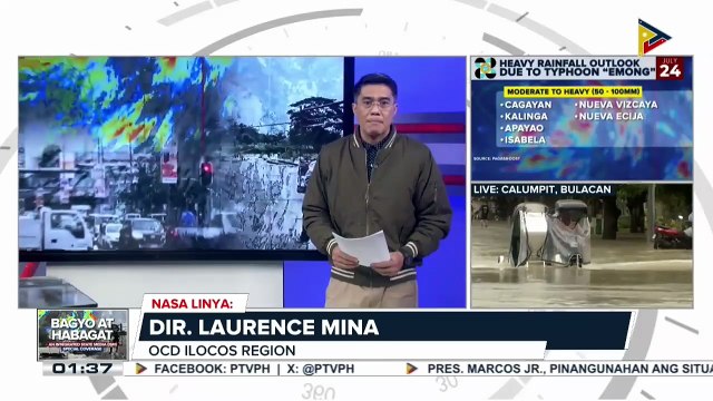 Panayam kay OCD-Ilocos Region Dir. Laurence Mina sa pagtugon ng ahensya sa rehiyon sa banta ng mga bagyo at habagat