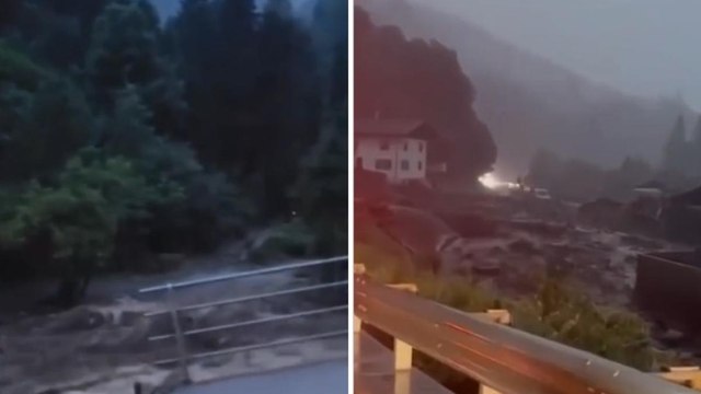 Il video delle strade invase dall'acqua e dai detriti per il maltempo in Val Passiria