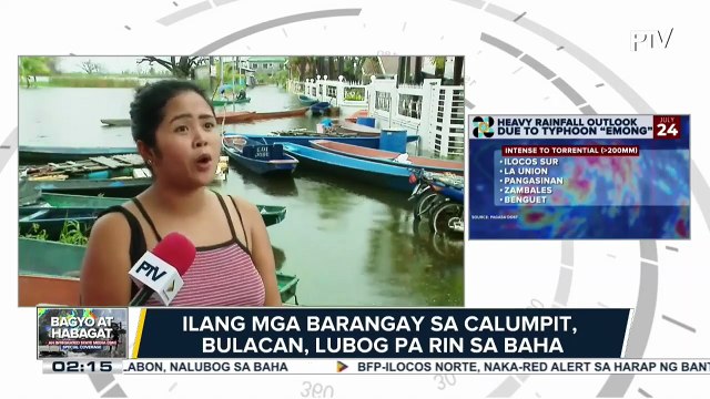 Ilang barangay sa Calumpit, Bulacan, lubog pa rin sa baha; patuloy na pagtaas ng baha, pinangangambahan dahil sa pag-ulan at high tide | ulat ni: JM Pineda - PTV