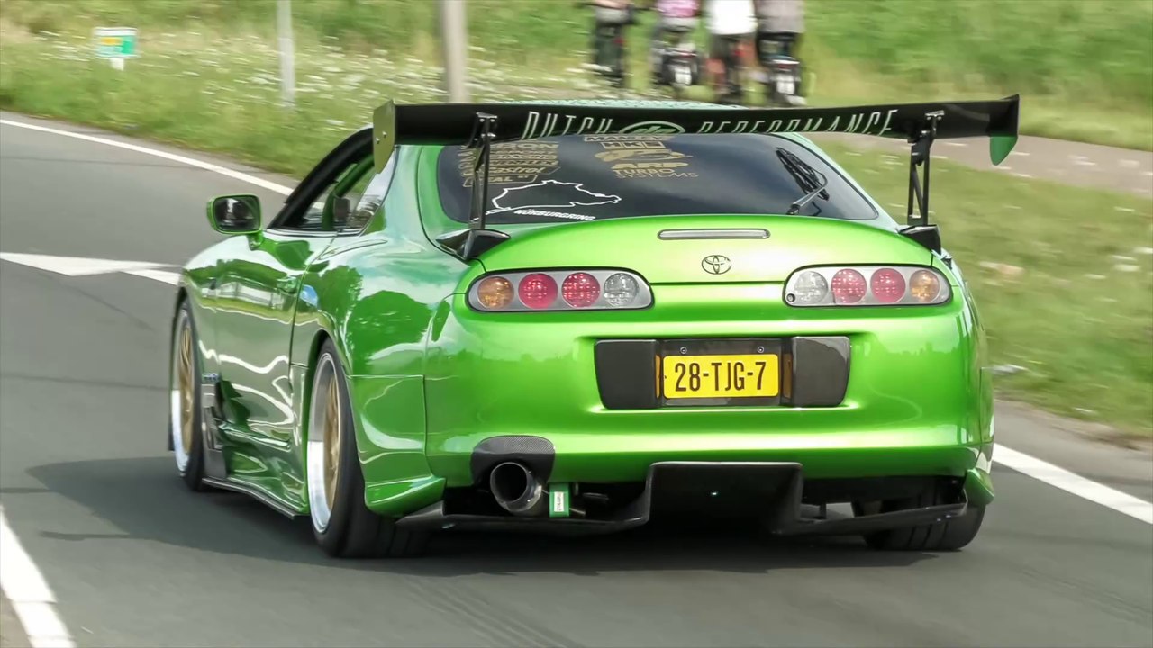 Tuner Cars Leaving Car Show - 700HP Supra, Twin Turbo 370Z, Turbo E30, Skyline R33, RX-7, Hellcat