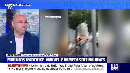 Alex Ronde (CFTC Police) souhaite qu’un mortier d’artifice soit "considéré comme une arme"