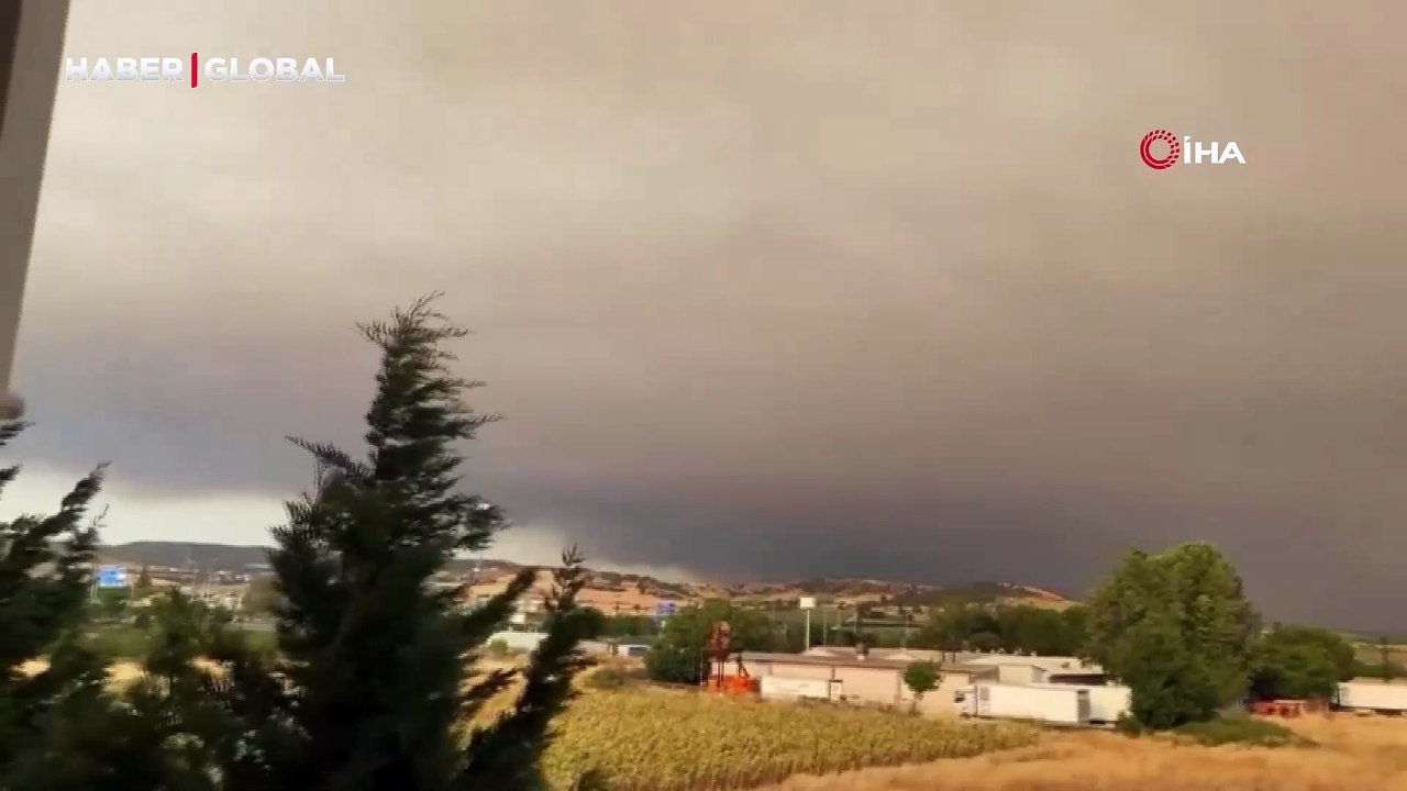 Yangın külleri ile kaplanan Bursa havadan görüntülendi