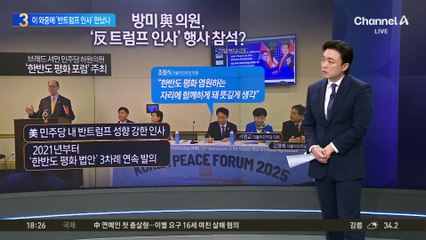 ‘방미’ 민주당 의원, ‘反트럼프 인사’ 행사 참석