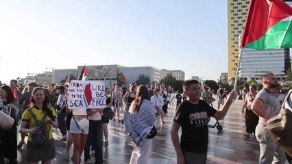Greta Thunberg joins Pro-Palestinian protest in Tirana
