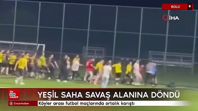 Bolu'da köyler arası futbol maçlarında ortalık karıştı