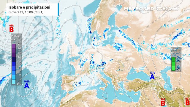 Venerdì 25 luglio: piogge e temporali in arrivo, ma non ovunque
