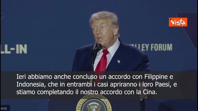 Dazi, Trump: Concluso accordo con Filippine, stiamo completando quello con la Cina