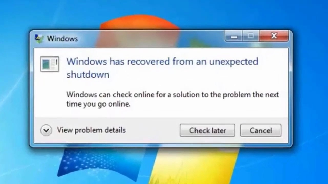 How to Fix "Windows has recovered from an unexpected shutdown" Error in Windows 7 [Solution] ✔️