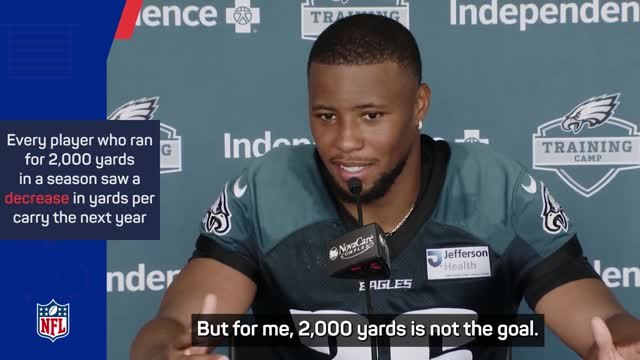 Will the 2,000-yard curse strike Saquon Barkley?