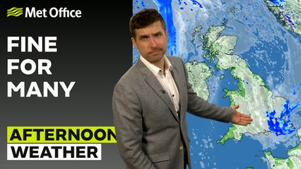 Met Office Afternoon Weather Forecast 24/07/2025 - Large amounts of cloud