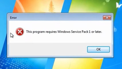Fix "This Program Requires Windows Service Pack 1 or Later" Error on Windows 7 – Easy Step-by-Step Guide ✔️