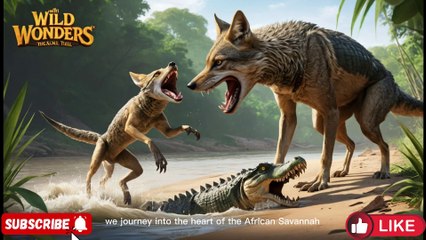 Touching Safari: A Jackal’s Courageous Battle to Save His Friend from a Crocodile’s Deadly Grip
