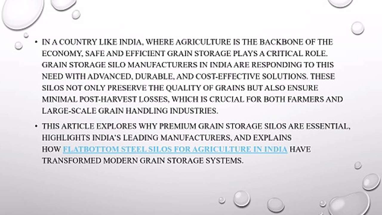 Premium Grain Storage Silo Manufacturers in India for Long-Term Grain Safety