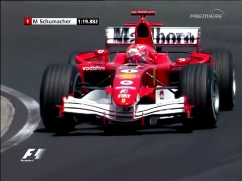 F1 – Michael Schumacher (Ferrari V10) lap in qualifying – Hungary 2005