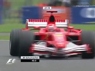 F1 – Michael Schumacher (Ferrari V10) lap in practice – Great Britain 2005