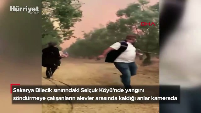 Alevler arasında korku dolu anlar: Çığlıkları ormanı inletti!