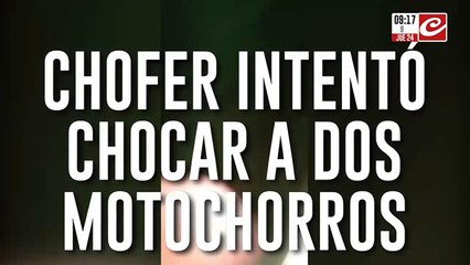 Colectivero intentó chocar a motochorros que acababa de robar un comercio