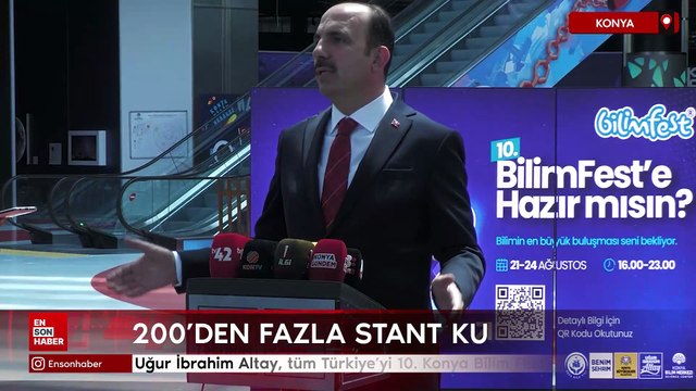Uğur İbrahim Altay, tüm Türkiye'yi 10. Konya Bilim Festivali'ne davet etti