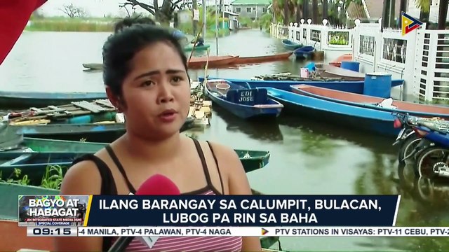 Ilang barangay sa Calumpit, Bulacan, lubog pa rin sa baha