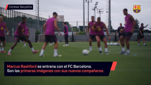 Primer entenamiento de Marcus Rashford con el FC Barcelona