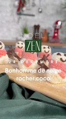 Bonhomme de neige rocher coco de Noël