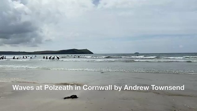 Waves at Polzeath in Cornwall by Andrew Townsend