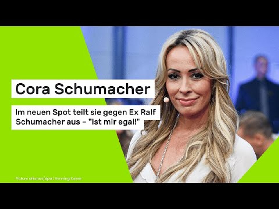 Cora Schumacher : Im neuen Spot teilt sie gegen Ex Ralf Schumacher aus – 'Ist mir egal!'