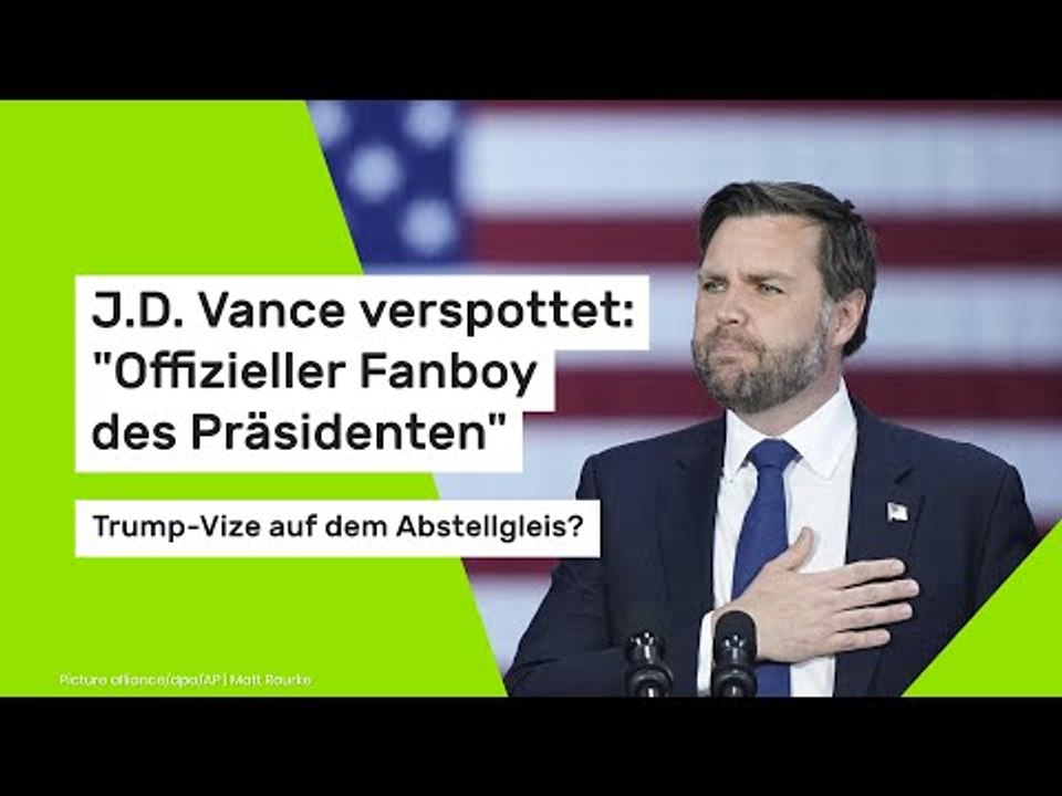 J.D. Vance verspottet: 'Offizieller Fanboy des Präsidenten' - Trump-Vize auf dem Abstellgleis?