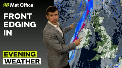 Met Office Evening Weather Forecast 24/07/2025 - Cloudy and wet in the north and west
