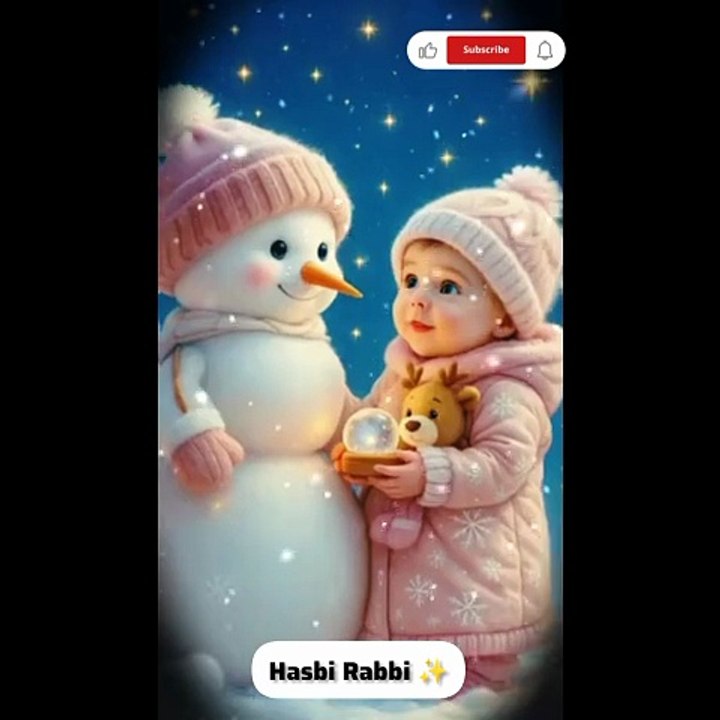 Hasbi Rabbi jallah 🌹 #cute #shorts #babyandsnowman #viral 🔥 #naat #shareef #Muslim content #heart touching