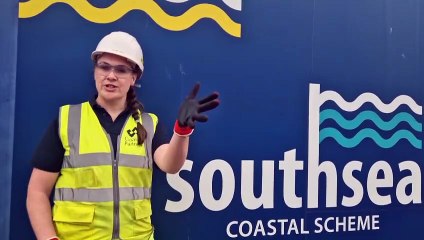 Behind the scenes at Southsea sea defences in front of Southsea Common