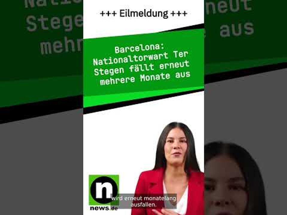 Nationaltorwart Ter Stegen fällt erneut mehrere Monate aus