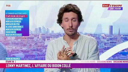 Lenny Martinez sanctionné de 8 points pour son « bidon collé » - Cyclisme - Tour de France