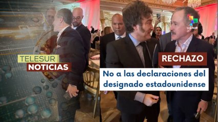 Argentinos rechazan declaración de diplomático de EE.UU.